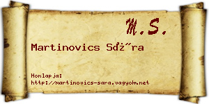 Martinovics Sára névjegykártya