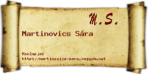 Martinovics Sára névjegykártya
